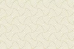 Wallpaper Design and Oriental Zen Styles Stylized Vintage Stripes and Waves