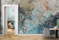 Blue modern abstract wallpaper decoration