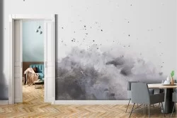 Carta da Parati decorazione astratta moderna nuvola grigia