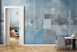 Concrete surface wallpaper with industrial geometry