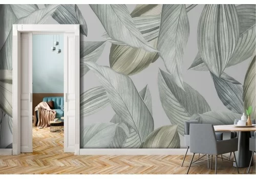 Carta da Parati Foglie Moderna Natura 2