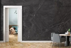 Carta da Parati superficie marmo nero luxury