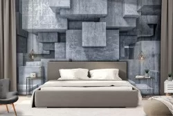 3D Wallpaper Industrial Urban Modern Concrete