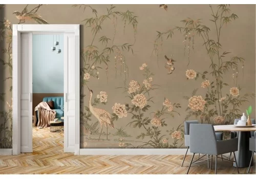 Carta da Parati Fiori Tropicale Vintage 2