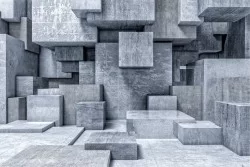 Carta da Parati Design e Stili Superfici e Texture 3D Cemento Industrial Urban Moderna