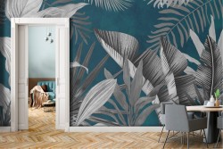 Carta da Parati foglie tropicali natura design