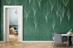 Wallpaper stylized leaves nature modern design