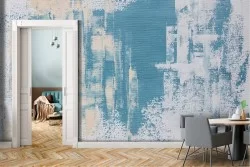 Carta da Parati superficie cemento colore azzurro bianco moderna industrial