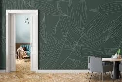 Wallpaper stylized leaves nature