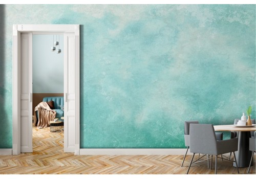 Turquoise colored cement surface wallpaper 2