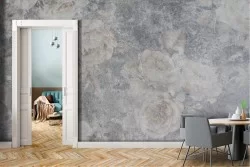 White roses vintage design wallpaper