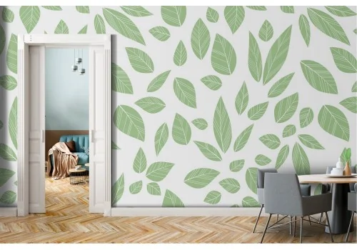 Carta da Parati foglie verdi natura