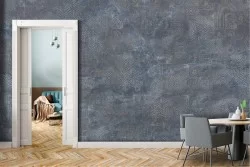 Modern industrial blue concrete wallpaper