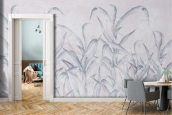 Vintage nature stylized leaves wallpaper