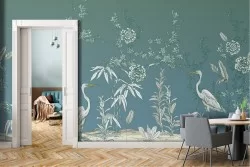 Carta da Parati piante e animali tropicali illustrazione