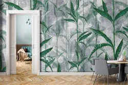 Carta da Parati foglie tropicali design moderno natura