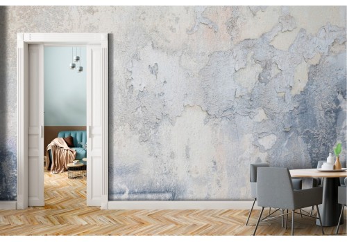 Wallpaper surface white blue cement 2