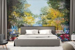 Wallpaper Paintings and Watercolors Leaves and Flowers Gardens Nature