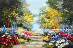 Wallpaper Design and Styles Flora and Fauna Landscapes and Nature Paintings and Watercolors Leaves and Flowers Gardens Nature