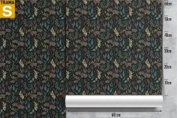 Vintage autumn pattern stylized leaves wallpaper.