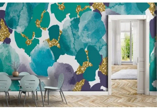 Carta da Parati natura astratta petali di fiori glamour 2