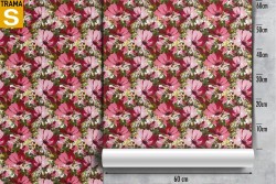 Tropical pink flowers nature pattern wallpaper.