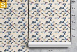 Carta da Parati decorazione geometrica moderna rettangoli.