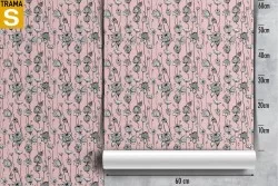 Stylized tropical flowers modern nature wallpaper.