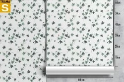 Carta da Parati foglie verdi natura pattern moderno.