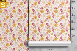 Carta da Parati fiori gialli e rosa natura moderna.