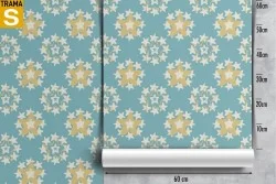 Star-patterned wallpaper decoration for children with polka dots.