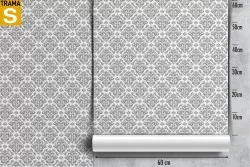 Damask gray wallpaper vintage decoration.