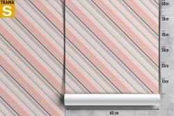 Carta da Parati decorazione moderna righe rosa.