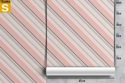 Carta da Parati decorazione moderna righe rosa.