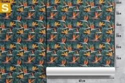 Tropical flowers and leaves nature wallpaper.