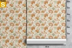 Carta da Parati natura vintage pattern fiori.