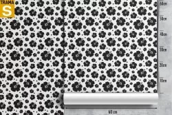 Black flowers modern nature wallpaper.