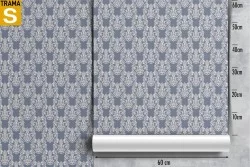 Vintage geometric damask wallpaper.