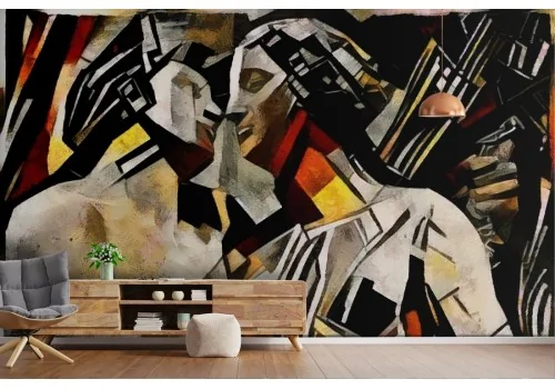 Modern abstract statues wallpaper