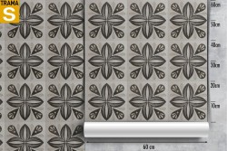 Carta da Parati mattonelle decorazione geometrica vintage.