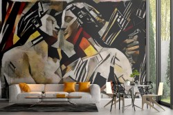 Modern abstract statue wallpaper