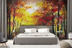 Wallpaper Paintings and Watercolors Leaves and Flowers Forests and Trees Nature