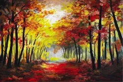 Wallpaper Design and Styles Flora and Fauna Landscapes and Nature Paintings and Watercolors Leaves and Flowers Forests and Trees