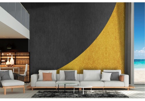 Black and gold concrete surface wallpaper