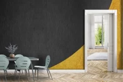 Black and gold concrete surface wallpaper