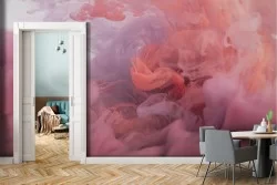 Carta da Parati moderna colore astratto rosa