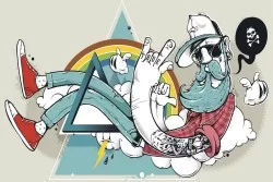 Carta da Parati Design e Stili Dark e Teschi Industrial Urban Moderna