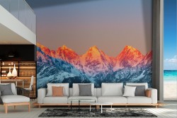 Wallpaper landscape mountains sunrise sunset