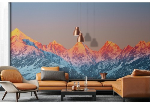 Wallpaper landscape mountains sunrise sunset 2