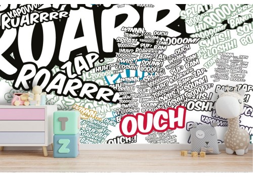 Comic script wallpaper children's decoration 2